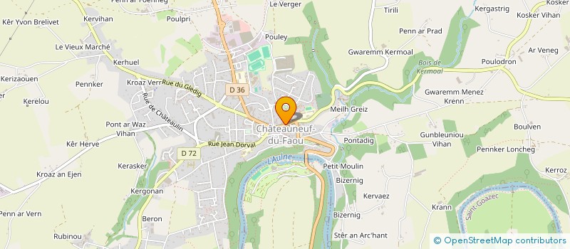 localisation de l'entreprise MONSIEUR HENRI GUINVARCH  CHATEAUNEUF-DU-FAOU