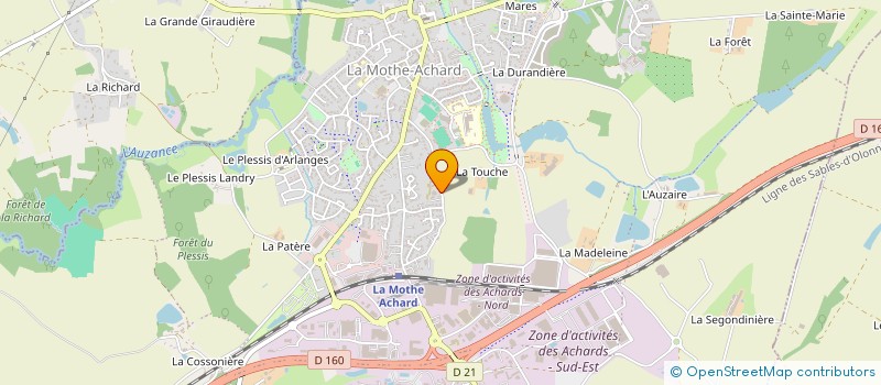 localisation de l'entreprise MONSIEUR HENRI GUION  LES ACHARDS