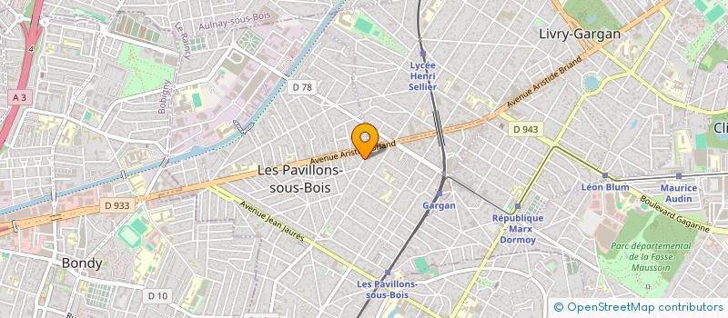 localisation de l'entreprise MONSIEUR HENRI HERZOG  LES PAVILLONS-SOUS-BOIS