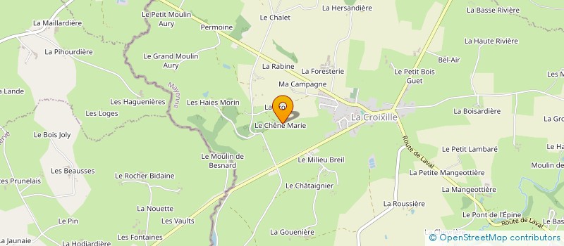 localisation de l'entreprise MONSIEUR HENRI HUCHET  LA CROIXILLE