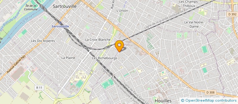 localisation de l'entreprise MONSIEUR HENRI JACQUES  HOUILLES