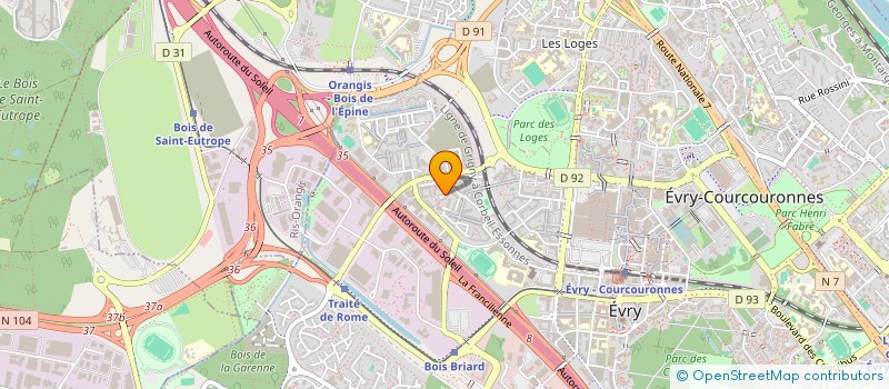 localisation de l'entreprise MONSIEUR HENRI JEAN  EVRY-COURCOURONNES