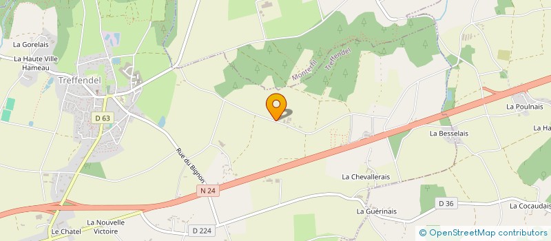 localisation de l'entreprise MONSIEUR HENRI JOLLIVE  TREFFENDEL