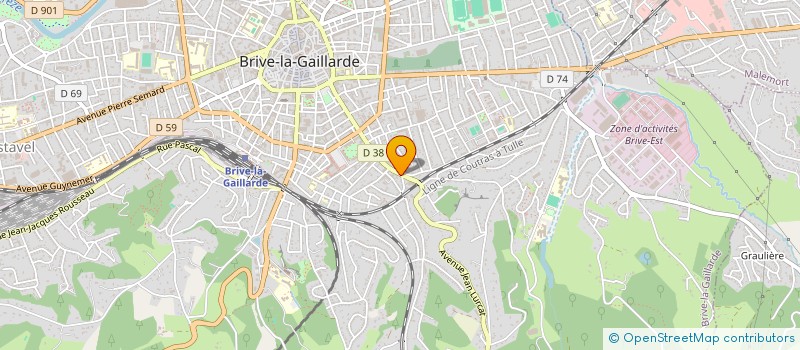 localisation de l'entreprise MONSIEUR HENRI JUSSAN  BRIVE-LA-GAILLARDE