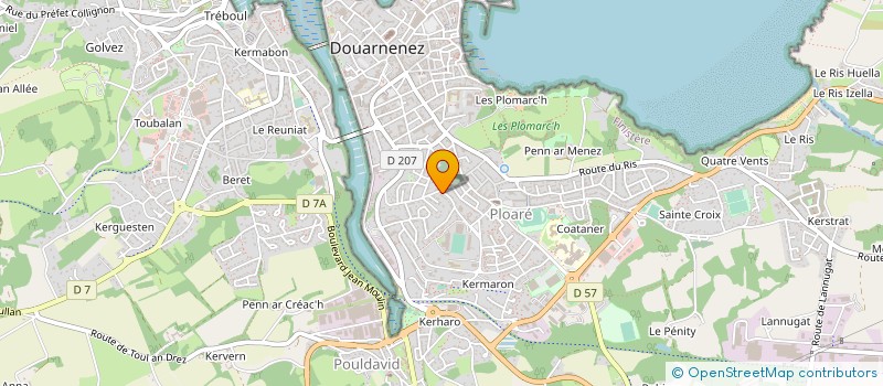 localisation de l'entreprise MONSIEUR HENRI KERVAREC  DOUARNENEZ