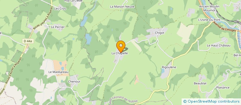 localisation de l'entreprise MONSIEUR HENRI LAMY DE LA CHAPELLE à ST-LEONARD-DE-NOBLAT