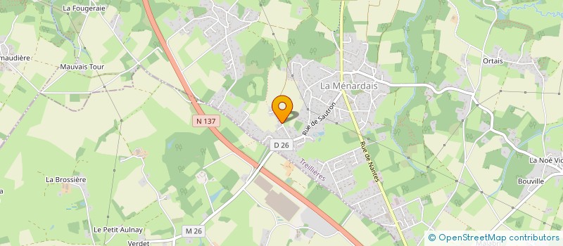 localisation de l'entreprise MONSIEUR HENRI LANDAIS  TREILLIERES