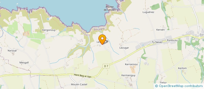 localisation de l'entreprise MONSIEUR HENRI LASTENNET  BEUZEC-CAP-SIZUN