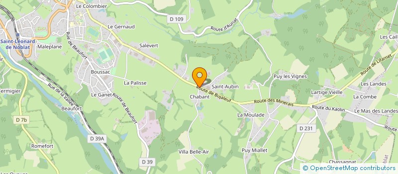localisation de l'entreprise MONSIEUR HENRI LAUMONIER à ST-LEONARD-DE-NOBLAT