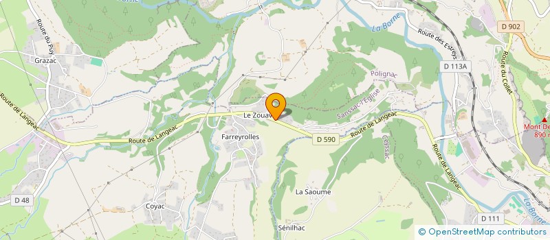 localisation de l'entreprise MONSIEUR HENRI LAURENT  SANSSAC L'EGLISE