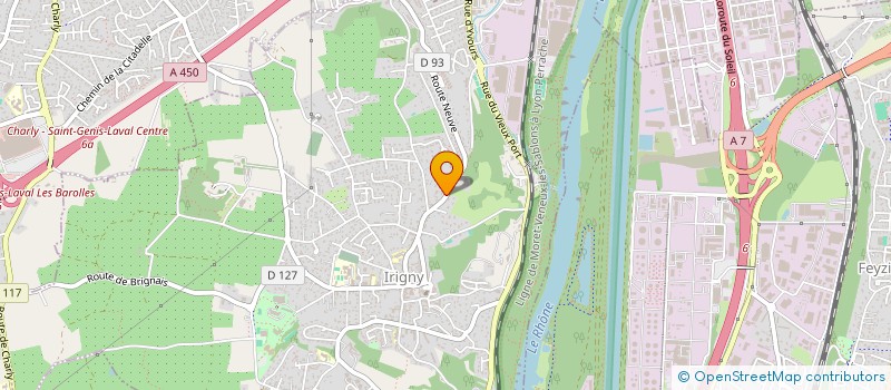 localisation de l'entreprise MONSIEUR HENRI LAVALLARD  IRIGNY