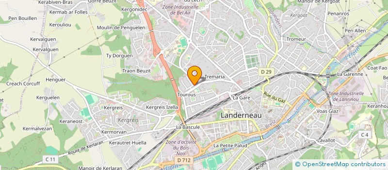 localisation de l'entreprise MONSIEUR HENRI LE BRAS à LANDERNEAU
