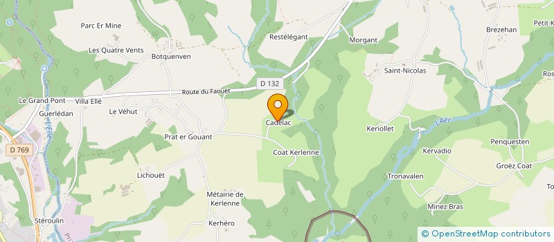 localisation de l'entreprise MONSIEUR HENRI LE GALL à PRIZIAC