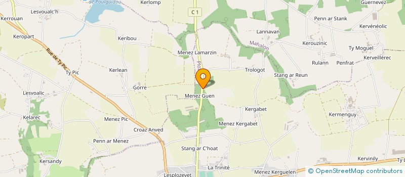 localisation de l'entreprise MONSIEUR HENRI LE GOUILL  PLOZEVET