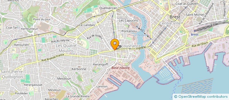 localisation de l'entreprise MONSIEUR HENRI LE GUERN à BREST