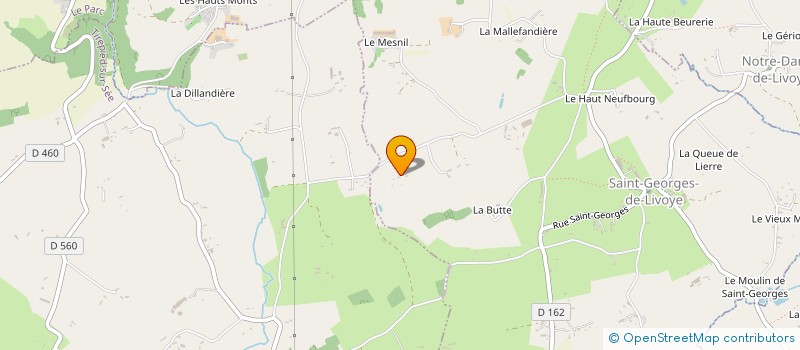 localisation de l'entreprise MONSIEUR HENRI LEBRETON  SAINT-GEORGES-DE-LIVOYE