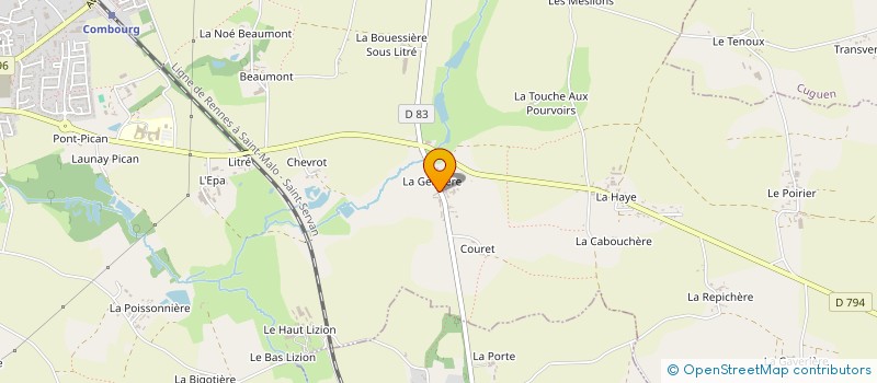 localisation de l'entreprise MONSIEUR HENRI LENORMANT  COMBOURG