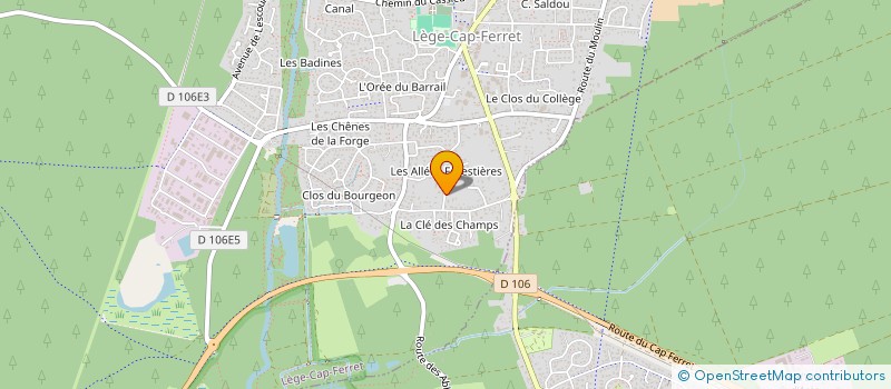 localisation de l'entreprise MONSIEUR HENRI LEONARD  LEGE-CAP-FERRET