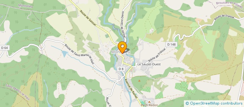 localisation de l'entreprise MONSIEUR HENRI MARRADES  MONTOLIEU