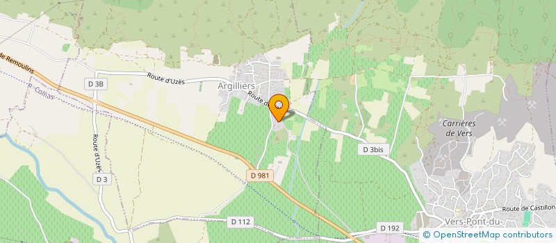 localisation de l'entreprise MONSIEUR HENRI MARTIN  ARGILLIERS