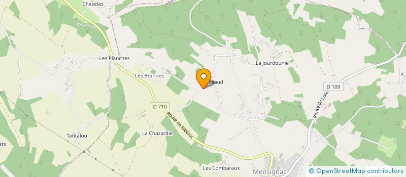 localisation de l'entreprise MONSIEUR HENRI MARTRINCHAT  MENSIGNAC