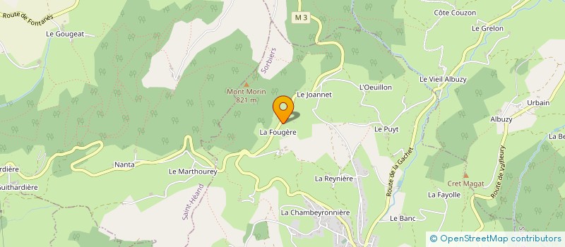 localisation de l'entreprise MONSIEUR HENRI MATHEVON  SORBIERS