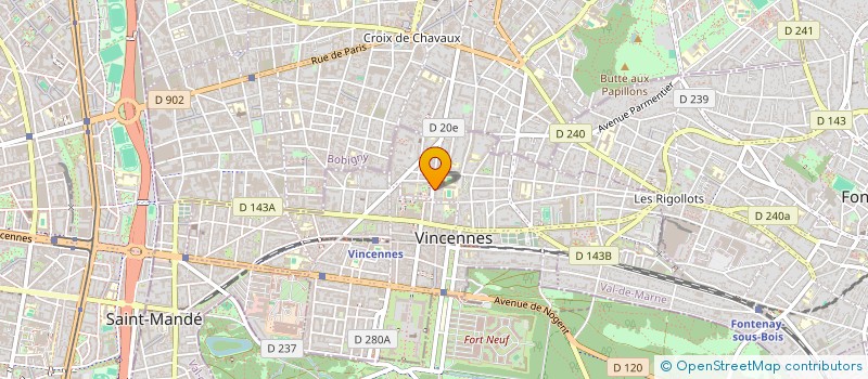 localisation de l'entreprise MONSIEUR HENRI MERLO à VINCENNES