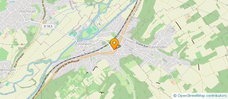 localisation de l'entreprise MONSIEUR HENRI MEYER  ZILLISHEIM