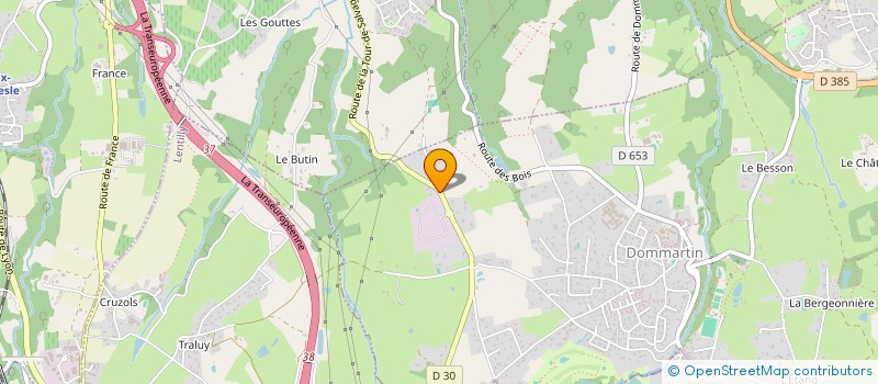 localisation de l'entreprise MONSIEUR HENRI MOREL  DOMMARTIN