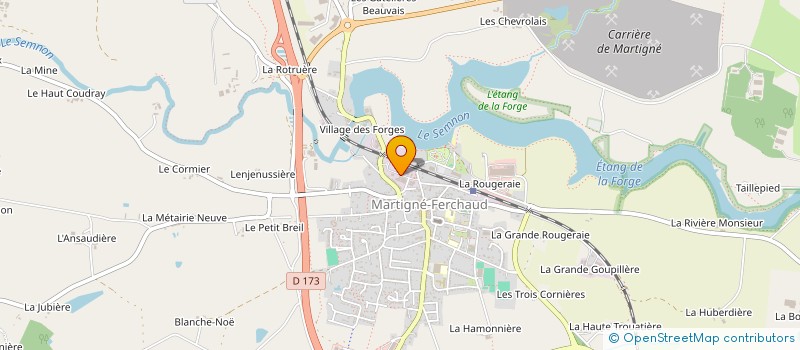 localisation de l'entreprise MONSIEUR HENRI MORICEAU à MARTIGNE-FERCHAUD