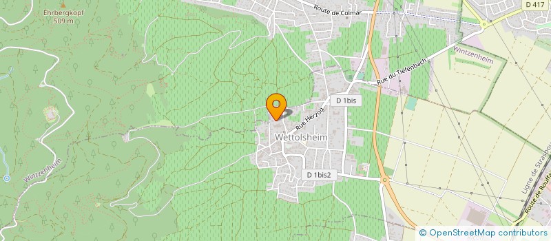localisation de l'entreprise MONSIEUR HENRI MULLER  WETTOLSHEIM