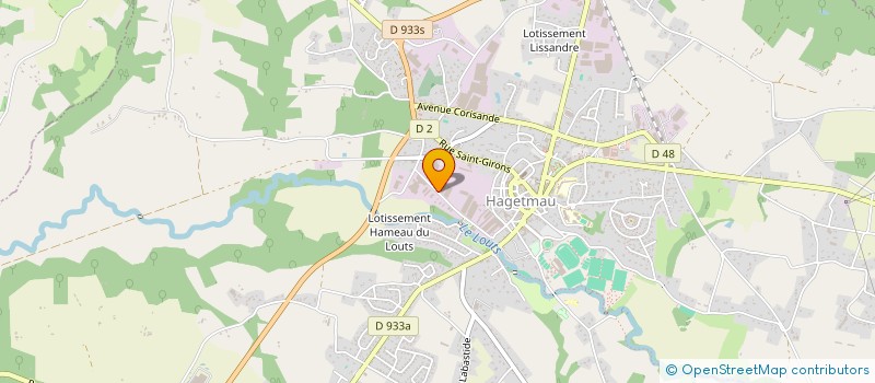 localisation de l'entreprise MONSIEUR HENRI PASSICOS  HAGETMAU