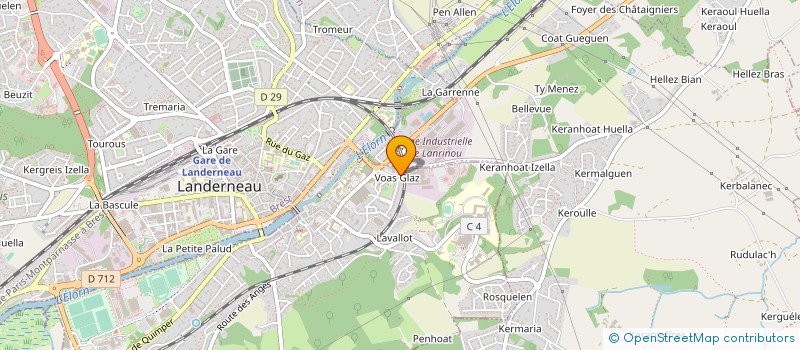 localisation de l'entreprise MONSIEUR HENRI PAUGAM à LANDERNEAU