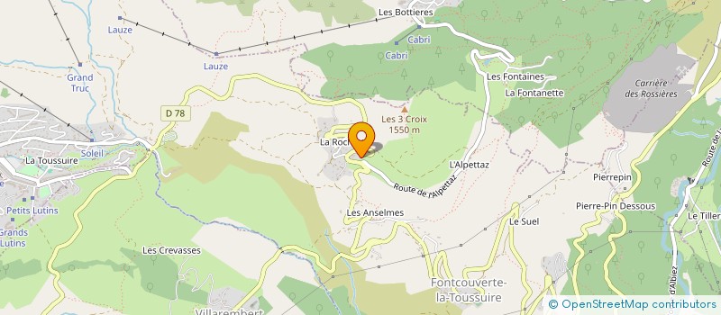 localisation de l'entreprise MONSIEUR HENRI PEILLEX à FONTCOUVERTE-LA-TOUSSUIRE