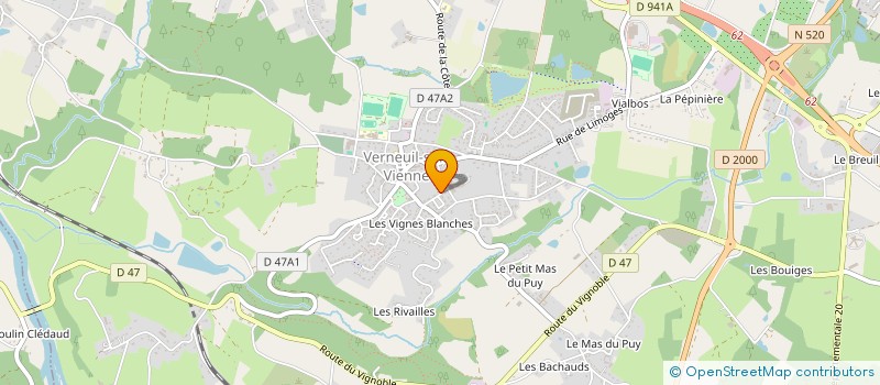 localisation de l'entreprise MONSIEUR HENRI PENICHOUX à VERNEUIL-SUR-VIENNE
