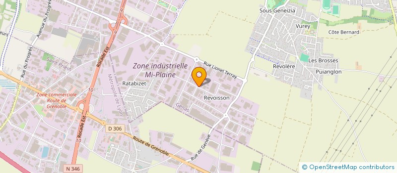 localisation de l'entreprise MONSIEUR HENRI PERRAUD  GENAS