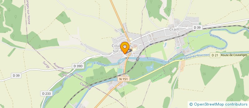 localisation de l'entreprise MONSIEUR HENRI-PIERRE MARION  COULANGES-SUR-YONNE