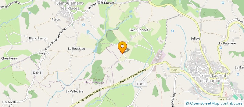 localisation de l'entreprise MONSIEUR HENRI PIOT  ST LAURENT-DE-CHAMOUSSET
