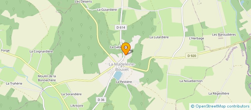 localisation de l'entreprise MONSIEUR HENRI PISSONNIER à LA MADELEINE-BOUVET
