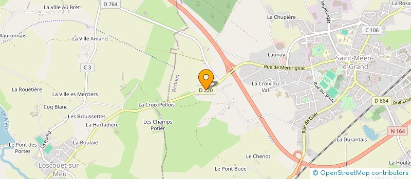 localisation de l'entreprise MONSIEUR HENRI PIVAN  SAINT-MEEN-LE-GRAND