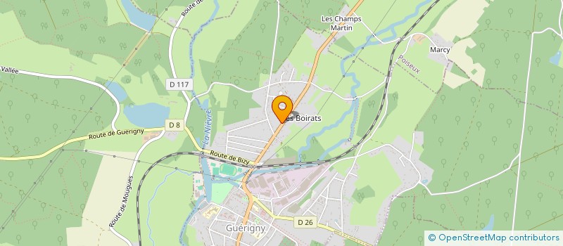 localisation de l'entreprise MONSIEUR HENRI PRADIER à GUERIGNY