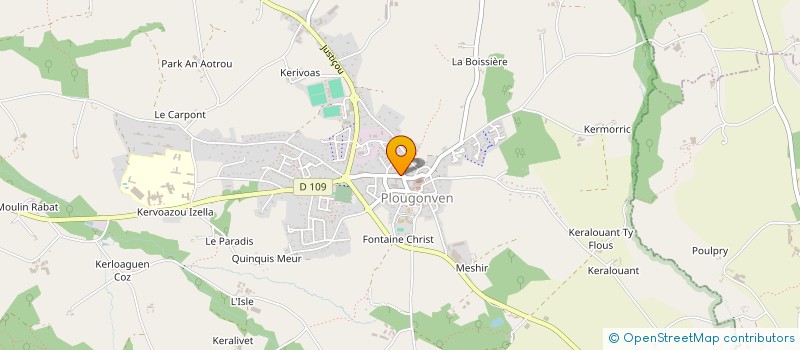 localisation de l'entreprise MONSIEUR HENRI PRIGENT  PLOUGONVEN