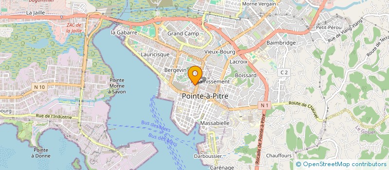 localisation de l'entreprise MONSIEUR HENRI RABINAUD  POINTE A PITRE