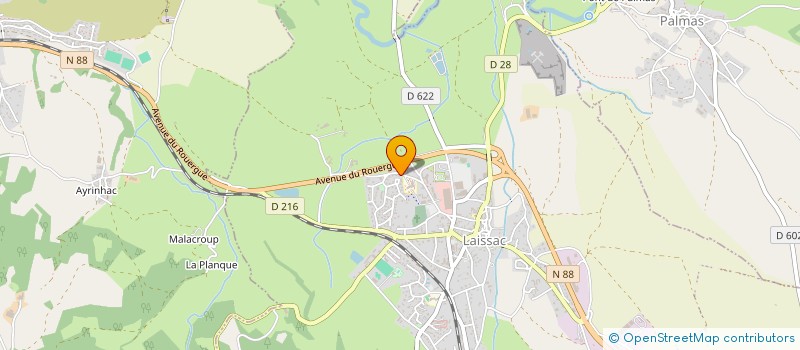 localisation de l'entreprise MONSIEUR HENRI RAMES  LAISSAC-SEVERAC L'EGLISE