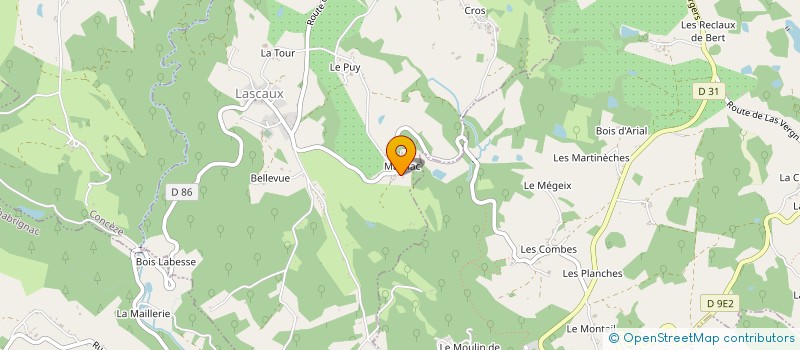 localisation de l'entreprise MONSIEUR HENRI RAYMOND GUI  LASCAUX