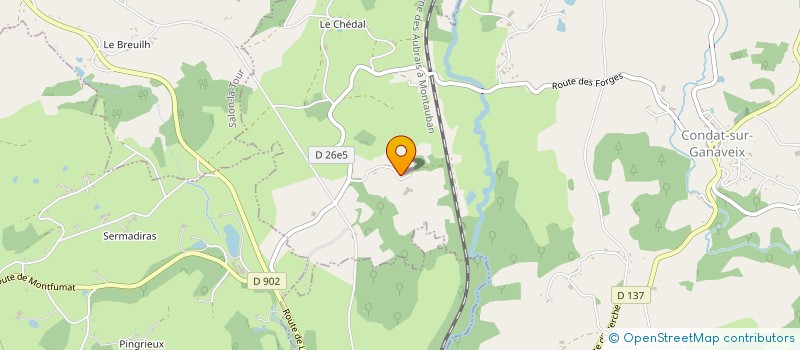 localisation de l'entreprise MONSIEUR HENRI RENAUDIE  CONDAT SUR GANAVEIX