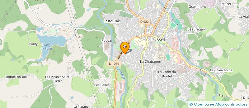localisation de l'entreprise MONSIEUR HENRI RISPAL à USSEL