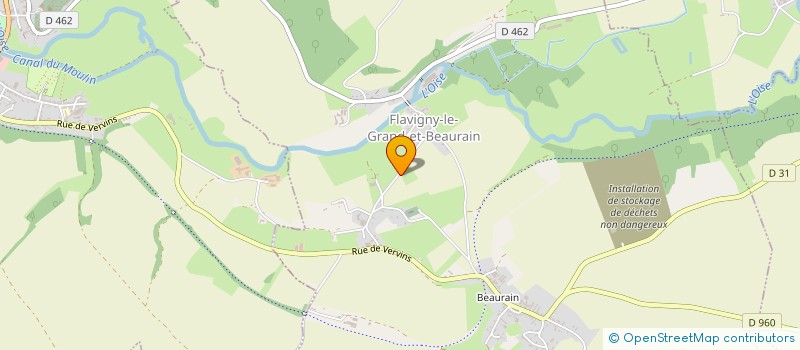 localisation de l'entreprise MONSIEUR HENRI ROCOULET  FLAVIGNY-LE-GRAND-ET-BEAURAIN