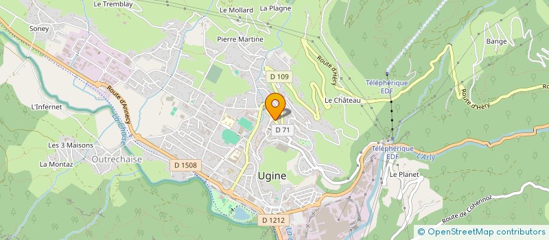 localisation de l'entreprise MONSIEUR HENRI ROY à UGINE