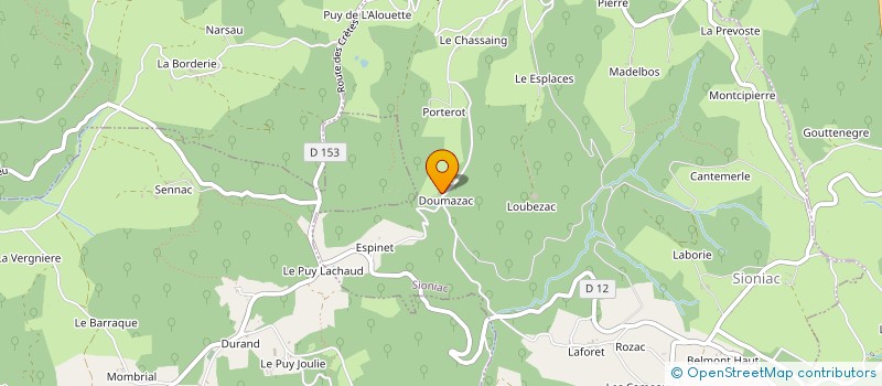 localisation de l'entreprise MONSIEUR HENRI ROZEE D'INFREVILLE  SIONIAC